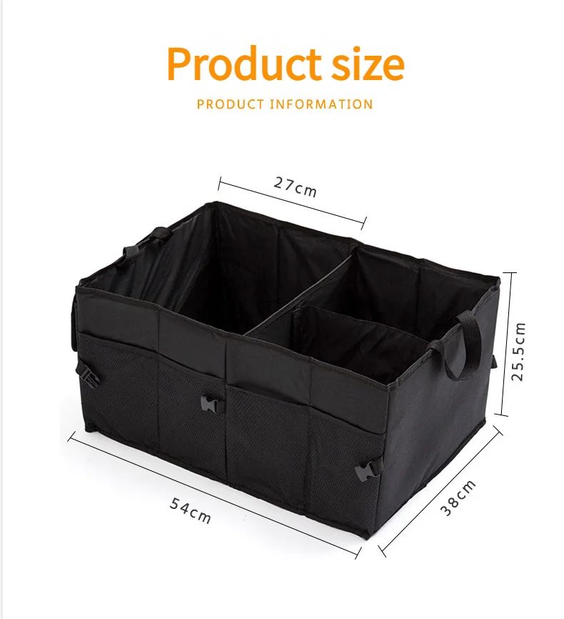 Environmentally Friendly Foldable Large Capacity Car Trunk Storage Box Wear-resistant And Waterproof Suitable For Car SUV Trunk image 6