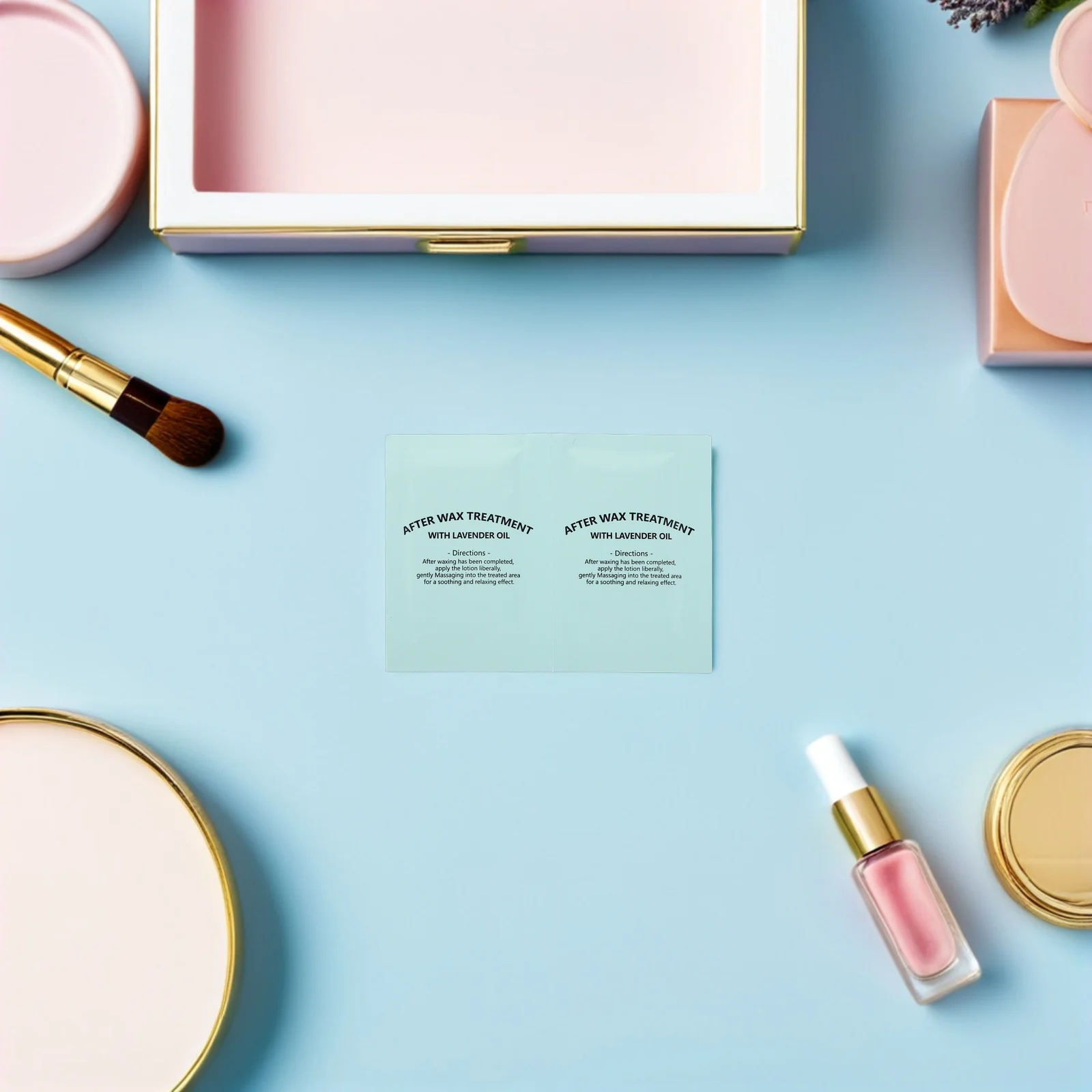 

50pcs Post Wipes Clear Wax Residue Remover Moisturizing After Wax Care Soothes Skin Portable Waxing Cleaning Pads For Body Skin