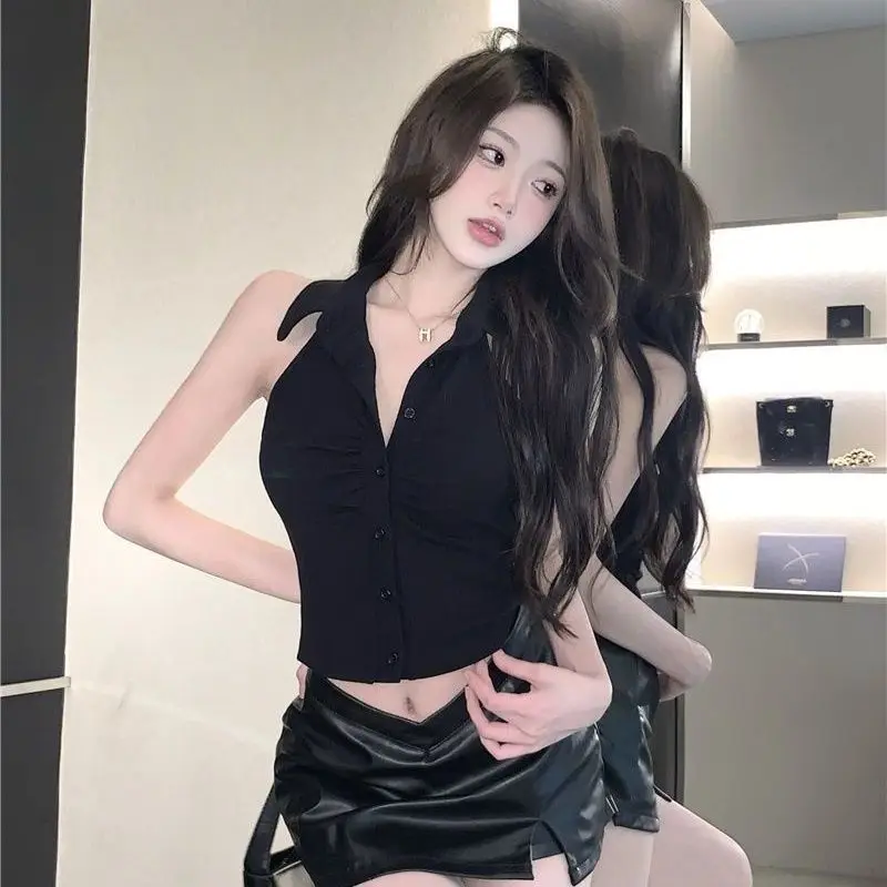 Canotte da donna senza maniche estive eleganti ed traspiranti da donna tutto-fiammifero temperamento solido coreano casual Ins top popolari