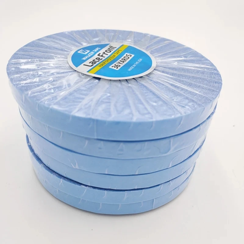 1/2/3 لفات بالجملة 1 سنتيمتر * 36 ياردة سوبر الشعر الأزرق الشريط على الوجهين لاصق للشعر التمديد/شعر مستعار الدانتيل/الشعر المستعار