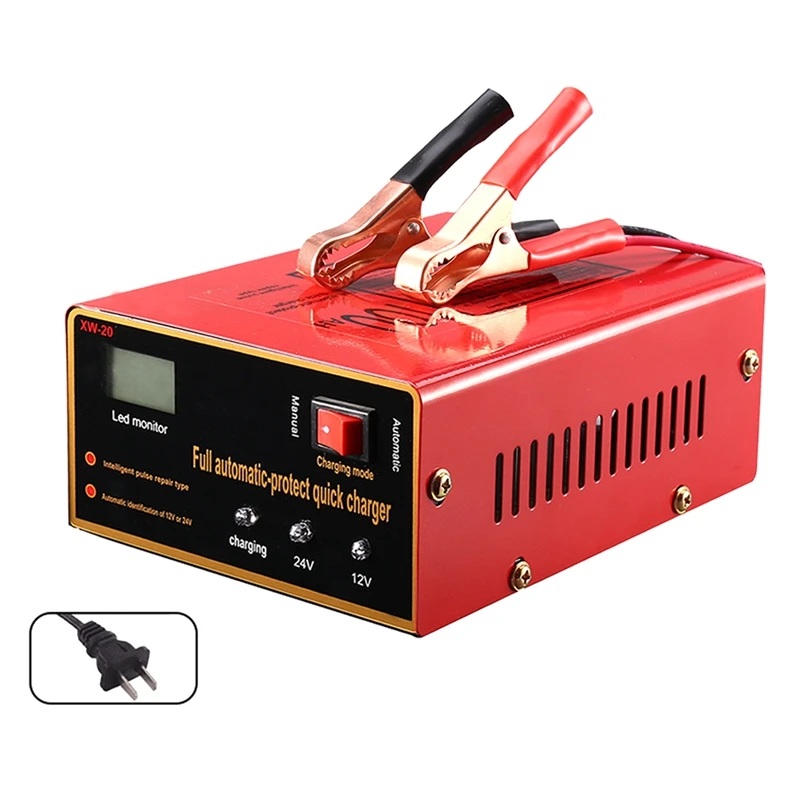 

12V/24V Car Battery Charger Volt Pure Copper Pulse Repair Smart Car Battery US Plug