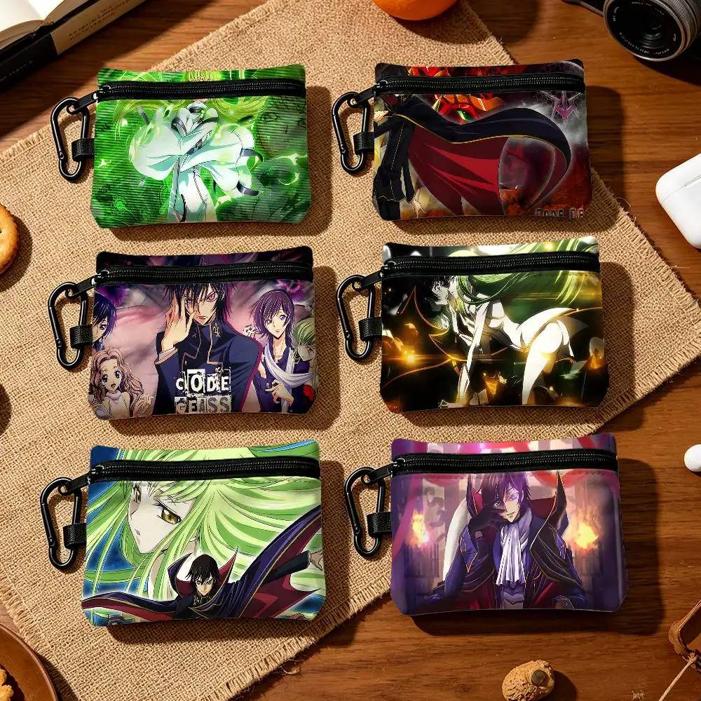 C-Code G-Geass Fashion Wear-resistant Oxford Cloth Coin Purse Portable Backpack Hanging Card Storage Bag