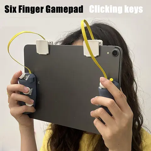 1Pcs DIY 3D Tablet Game Controller Tablet Game Handle 6 Buttons Pulse Continuous Shooting For PUBG Tablet Gamepad