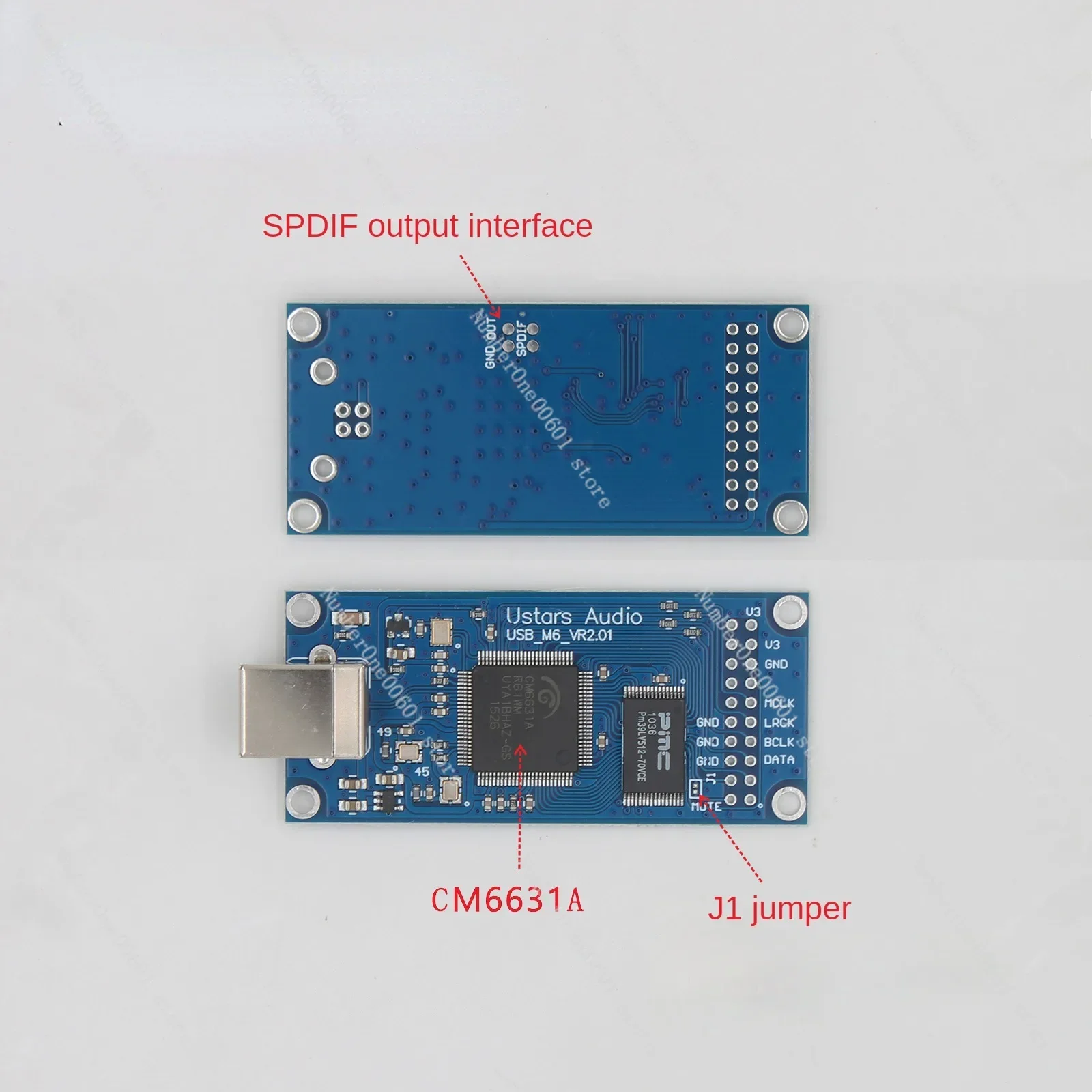 For CM6631A USB Digital Interface  To IIS I2S SPDIF Coaxial Support 384KHz for DAC