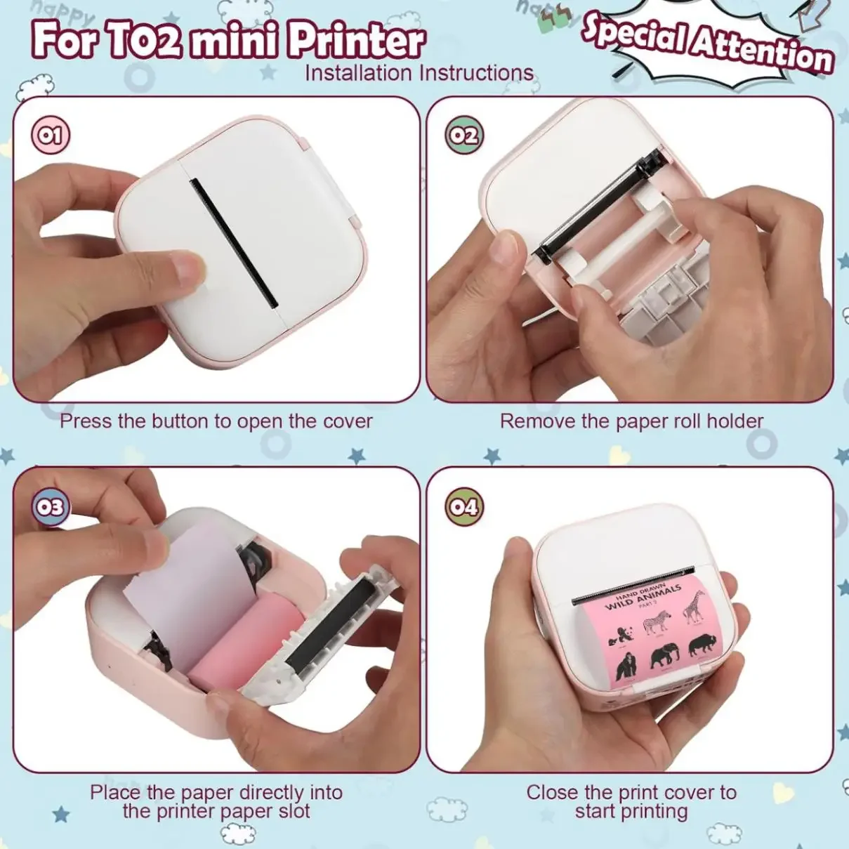 9 Rolls 57mm Mini Thermal Printer Paper Thermal Printer Sticker Paper for Sticker Photo Printer and Other Mini Pocket Printers