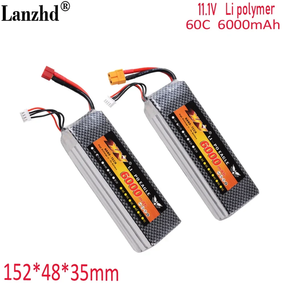 lithium battery 11.1V 6000mAh 60C 3S For vehicle model RC high rate model plane 1148145