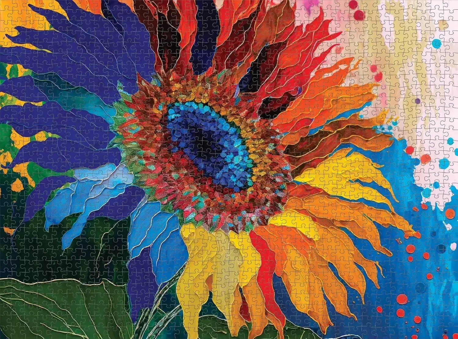 300/500/1000 pièces Puzzle tournesol kaléidoscope papier Puzzle cadeau pour la famille vacances anniversaire cadeau salon décoration murale