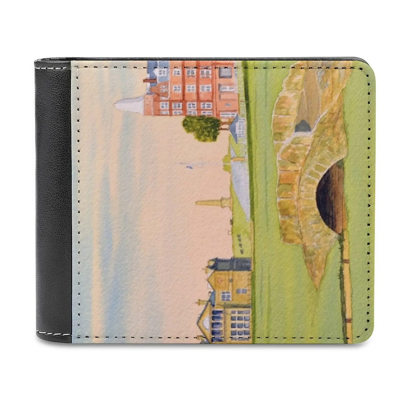 

The Greatest Golf Course In Scotland. Leather Wallet Men's Wallet Diy Personalized Purse Father'S Day Gift Golf Course