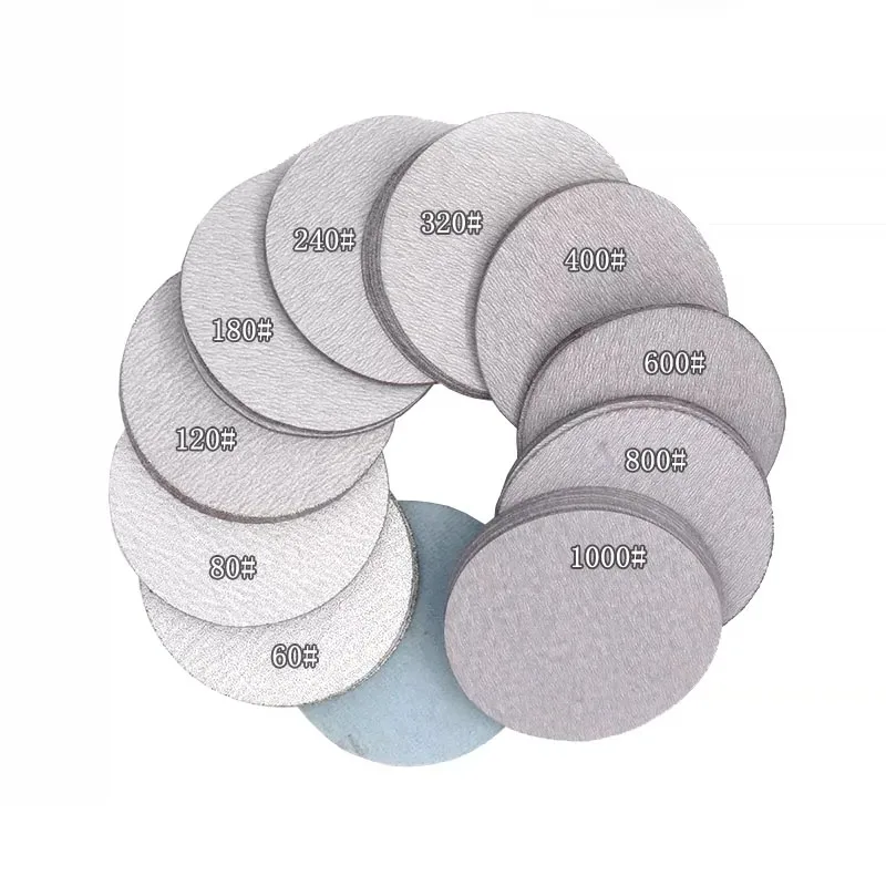 20Pcs 1/2/3/4/5/6/7 Inch Sanding Discs Hook&Loop White Dry Sanding Sandpaper 60~1200 Grit For Wood Auto Polishing Grinding Metal
