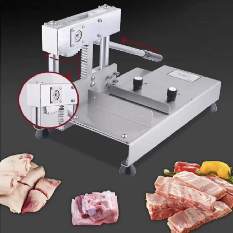آلة قطع العظام التجارية دليل فرم خنزير Trotters المفروم المقصلة اللحوم المجمدة قطع العظام المفروم المنزل منشار العظام الصغيرة