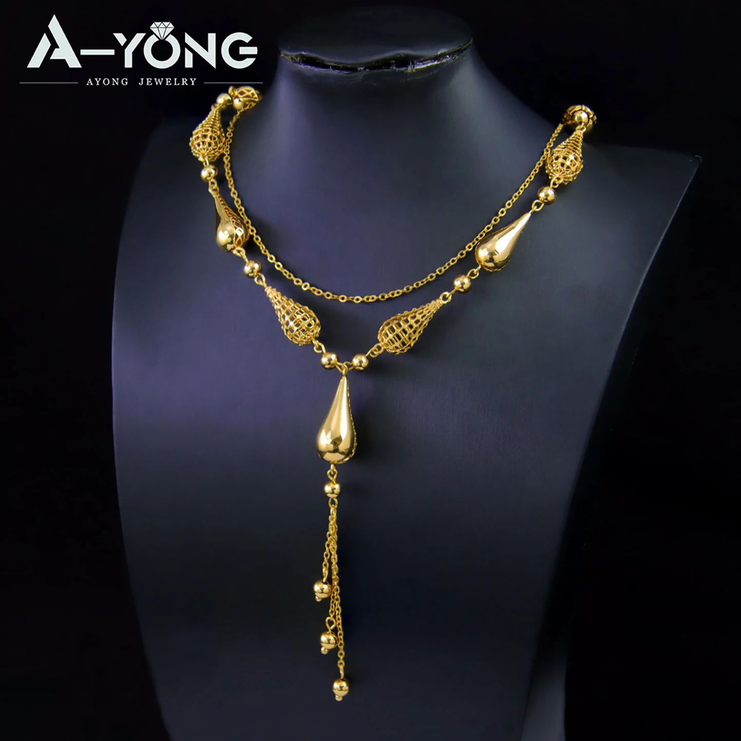 Women Vintage Gold Color Long Necklace 21k Gold Plated Arab Coins Pendant Chain Islamic Bridal Wedding Party Jewelry Gifts