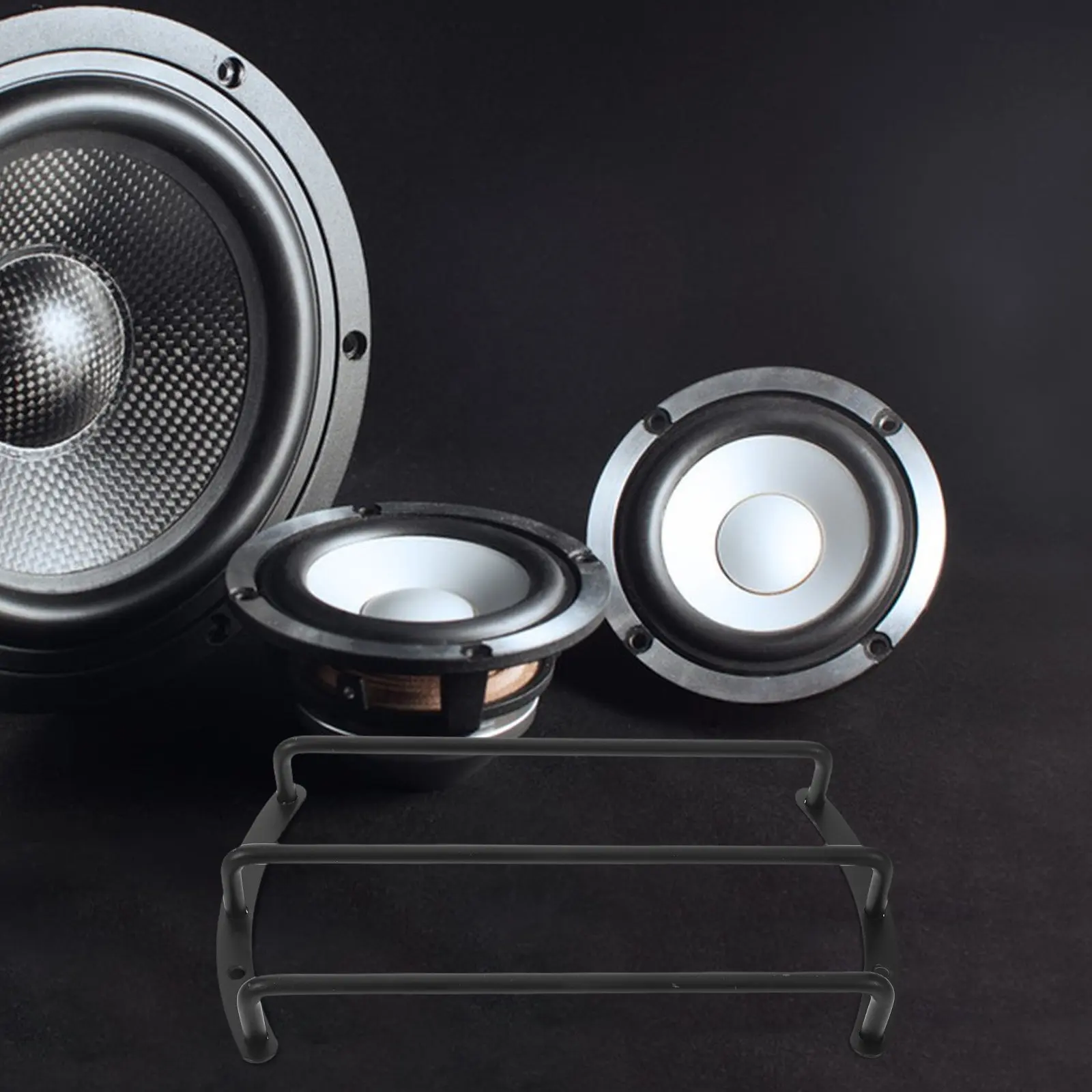 1Pair Car Speaker Grill Guard Black Metal Universal Subwoofer Cover Audio Protection Round Mesh Speaker Grille