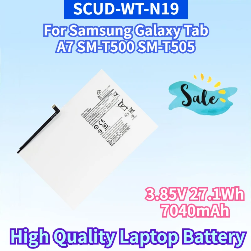 Newest SCUD-WT-N19 3.85V 27.1Wh 7040mAh Battery for Samsung Galaxy Tab A7 SM-T500 SM-T505 T505N High Quality Replacement Battery