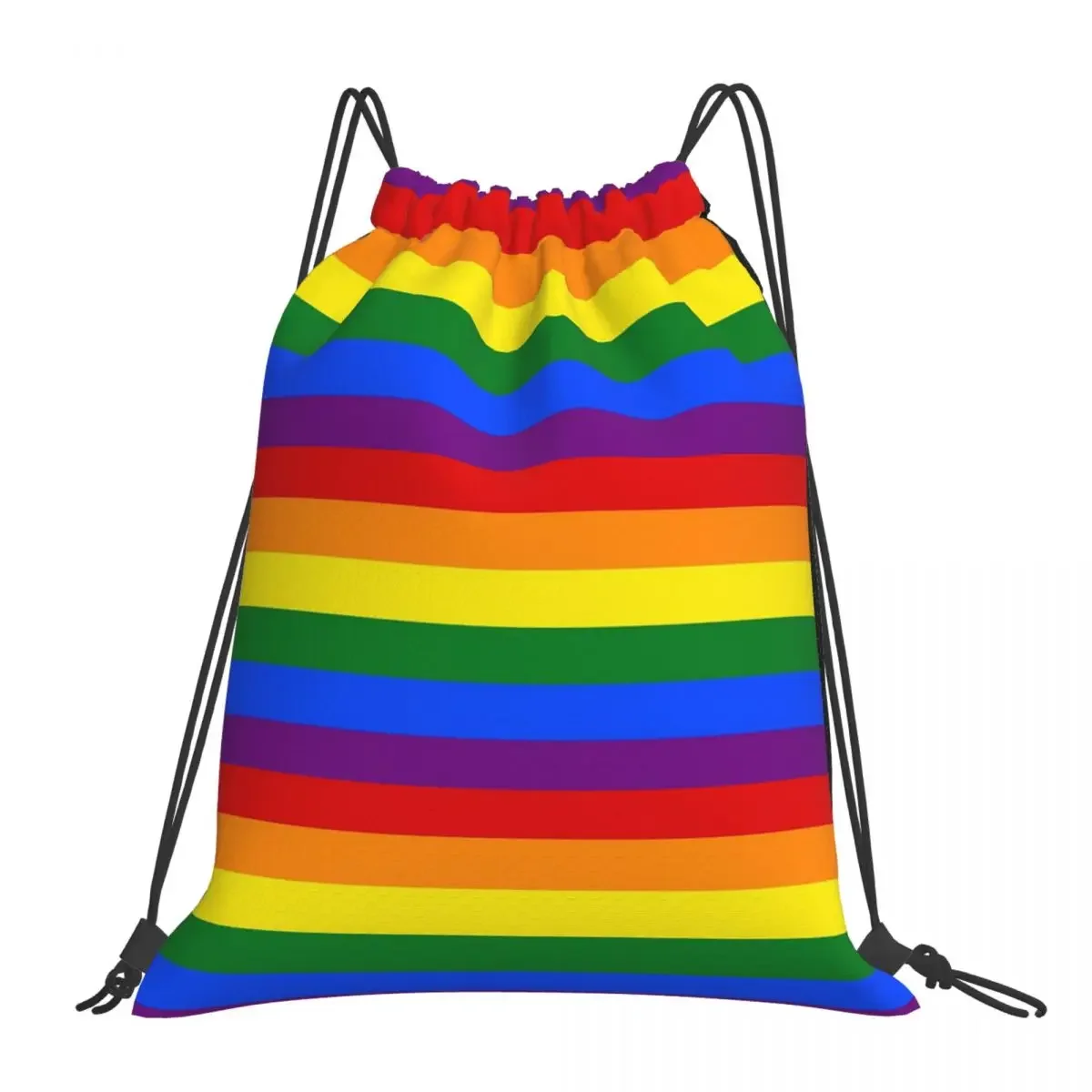 

Gay Pride Rainbow Flag Backpacks Portable Drawstring Bags Drawstring Bundle Pocket Storage Bag BookBag For Man Woman Students