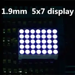 20PCS 1.9MM 5X7 led display white Common anode LED Dot Matrix Digital Tube Module 5*7 digital tube