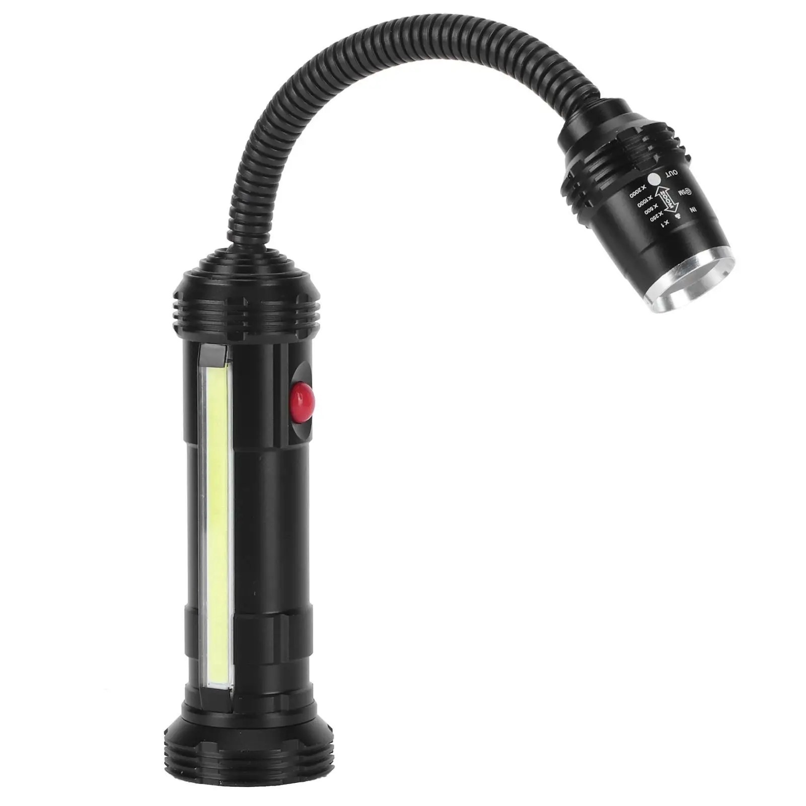 10W Zoom Work Light - USB Charging, 360° Gooseneck, Magnetic Base for Lathe & Machine Tools