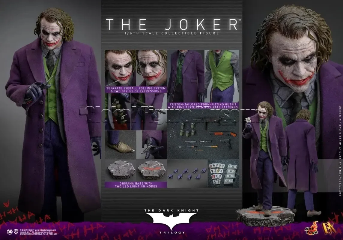 In Stock Hot Toys Joker DX32 DX33AE 1/6 Scale Rooted Hair Event Exclusive Dark Knight Batman Action Figure Collectible Gift