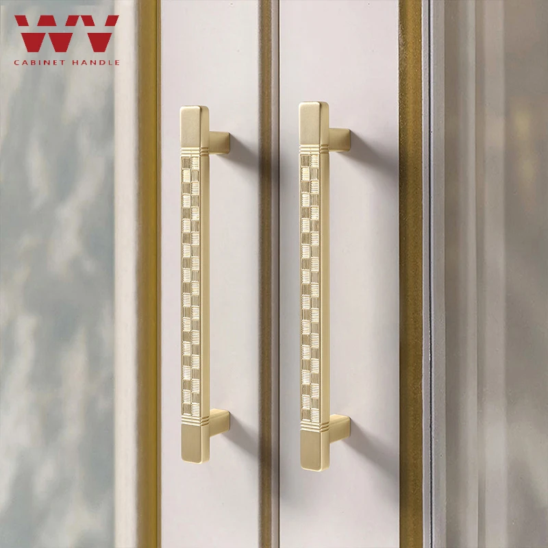 WV Chinese Style Zinc Alloy Black Gold Door Handles Kitchen Cabinet Handles Solid Drawer Knobs Fashion Furniture Hardware