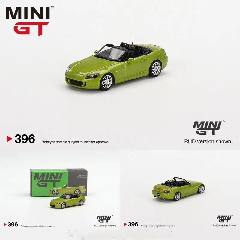 

MINI GT 1:64 S2000 AP2 # 396 Кабриолет, имитация сплава, модель автомобиля, подарочные украшения