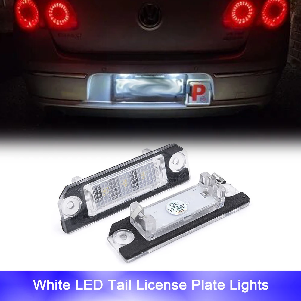 

Free Error LED Tail License Number Plate Lights For VW Golf 4 5 Lupo Polo 9N Passat 3C B6 Limousine Car Reverse Lamp 6000K