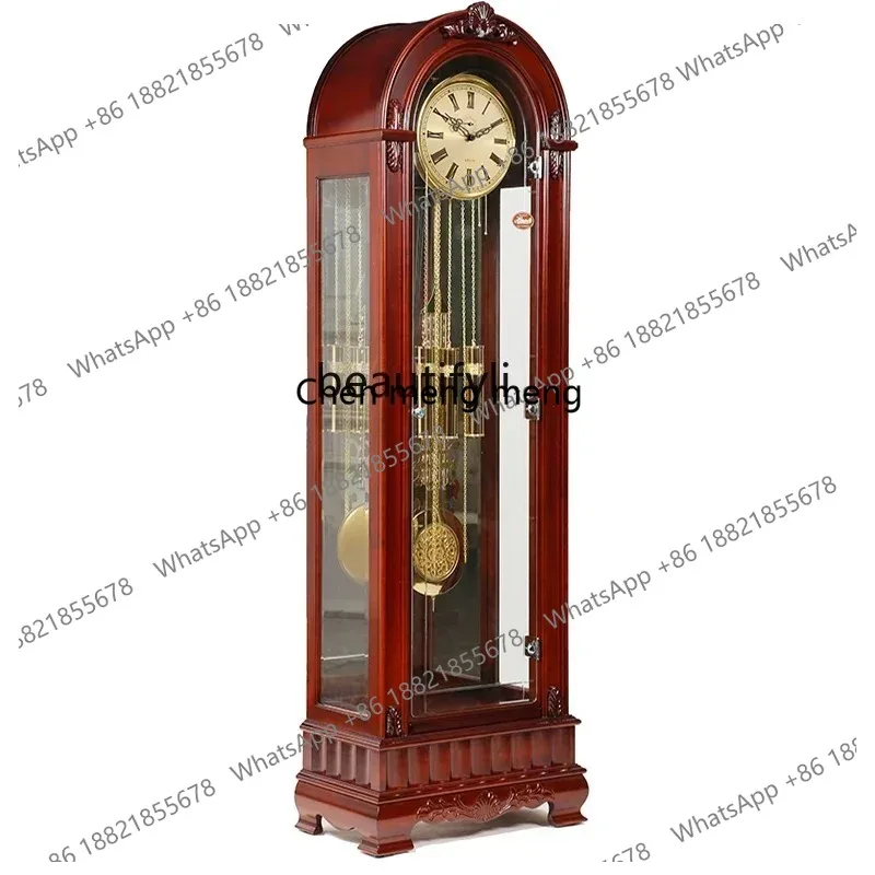 LHY26 ss New style New Chinese round head floor clock, American mechanical clock, German imported Helmler heavy hammer movement