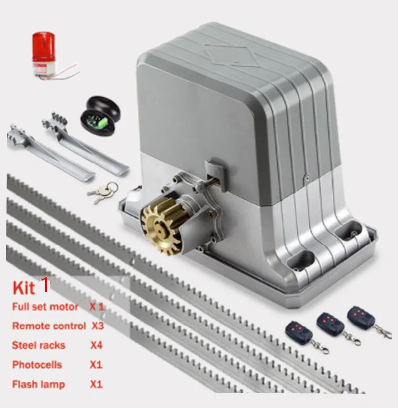 

Автоматический электрический привод для откатных ворот, 1800 кг, с комплектом направляющих 4 м