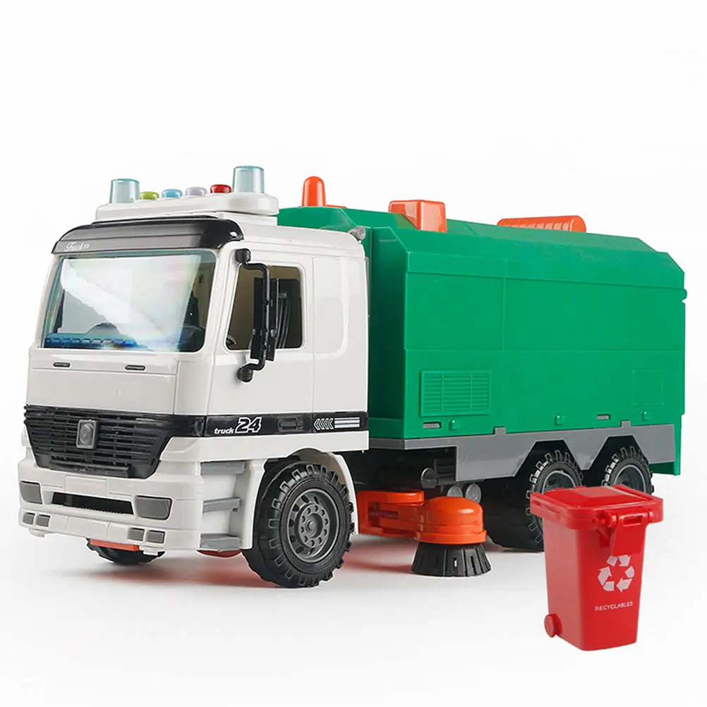 Garbage Can Trash Toy Mini Bin Truck Toys Kids Cans Miniature Curbside Sorting Recycle Desk Educational Model Vehicles Bins Game