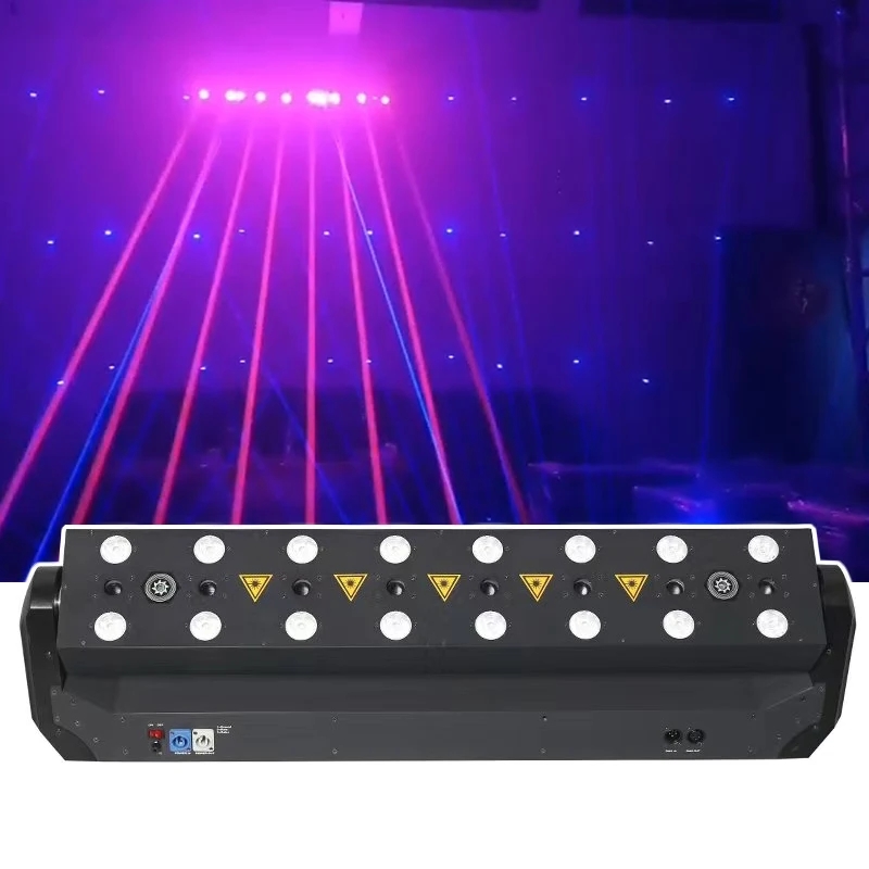 16pcs 5W LED 3 In 1 Beam Moving Head Lights 8pcs RGB Disco Laser Light Moving Head Light For Disco Stage