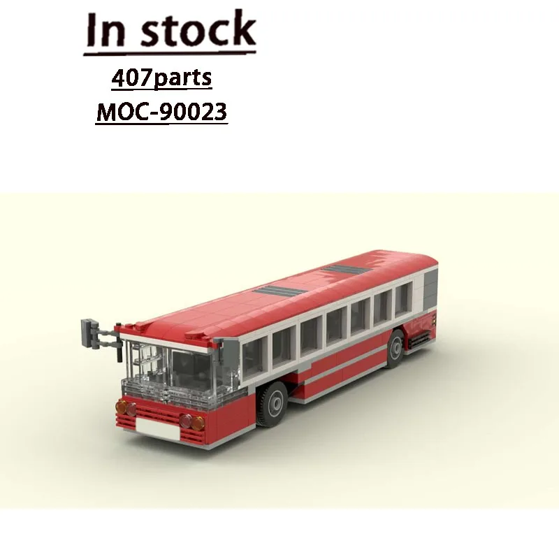 

MOC-90023 New City Classic Bus Building Block Model 407 Parts MOC Creative Boys Children's Birthday Christmas Toy Gift