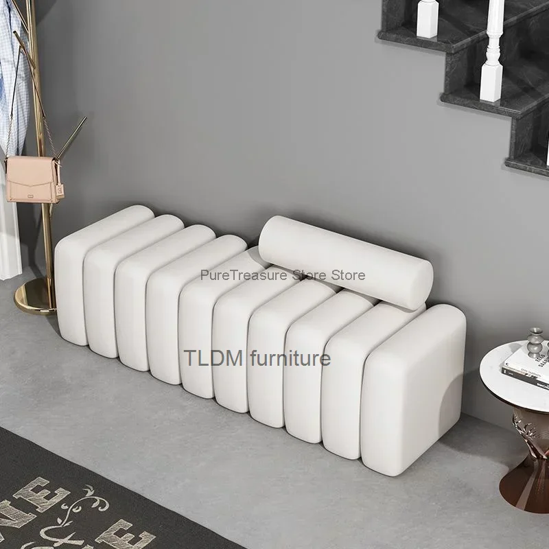 Creative Sofa Stool Luxury Shoe Changing Stool Clothing Store Rest Long Bench Living Room Rectangular Sofa Stool Bed End Stool