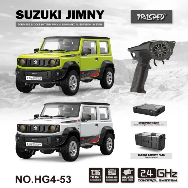 

Hg 1/16 Jimny Hg4-53 Simulation Model Lights Horn Smoke Rc Car Full Scale Off-road Climbing Rc Car For Kids Toy Gift