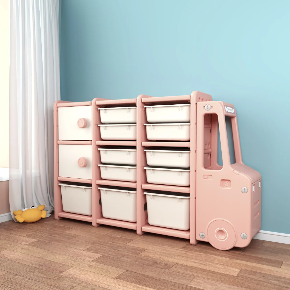 

Kids toy storage rack organizer cabinet large capacity shelf storage cabinet baby toy holder closet organizer Cute car holders