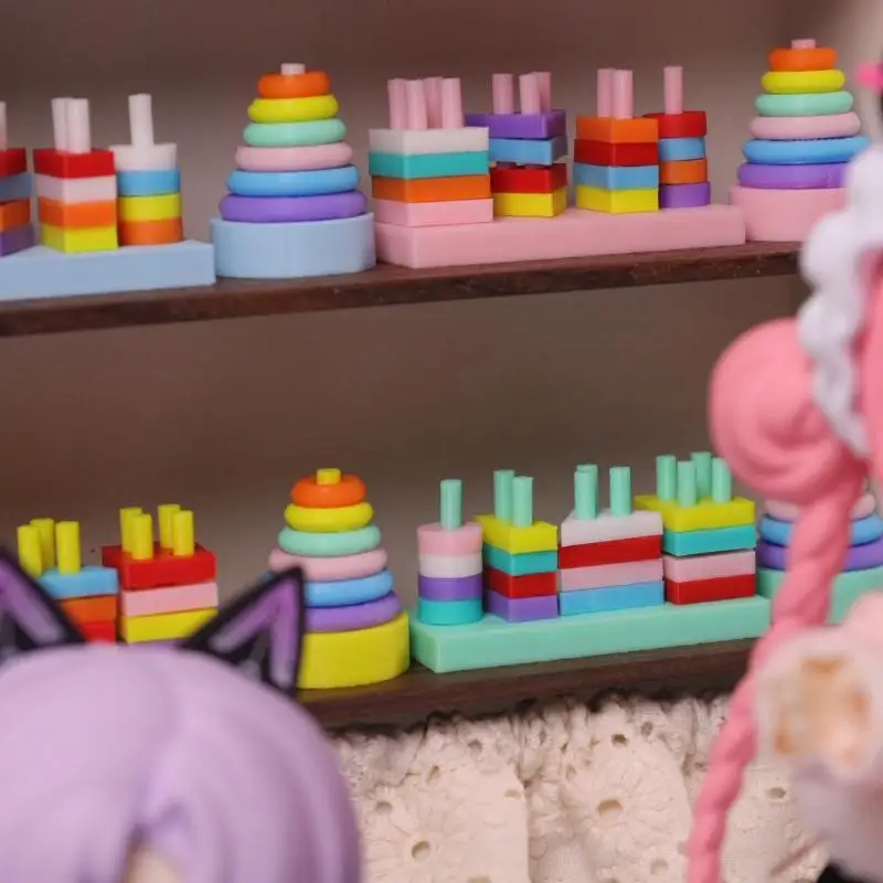 

1:12 Scale Miniature Small Bucket Assembling Blocks Model DIY Home Desktop Ornaments Micro Scene Decoration