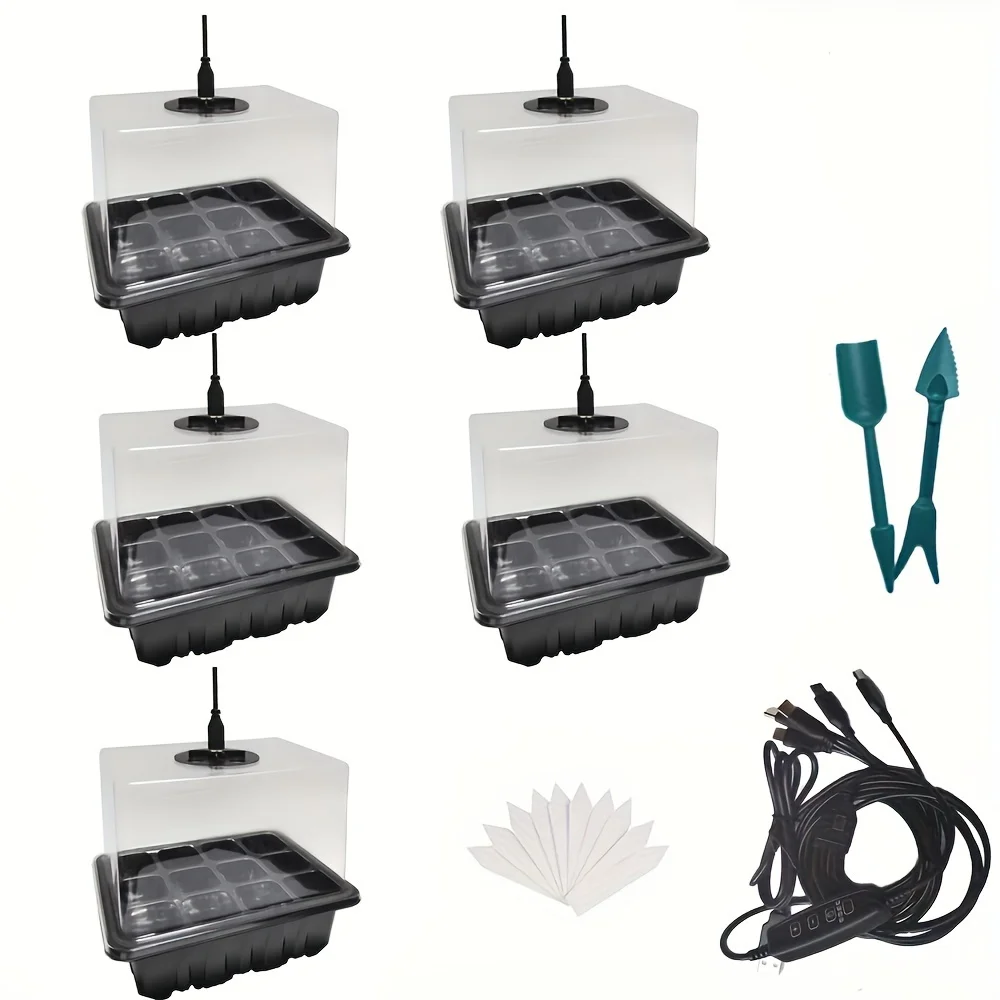 ثقب 12 خلية لكل صينية LED تنمو ضوء الطيف الكامل مع صينية الشتلات بذور النبات كاتب صواني المنزل الدفيئة تزايد مصباح #2