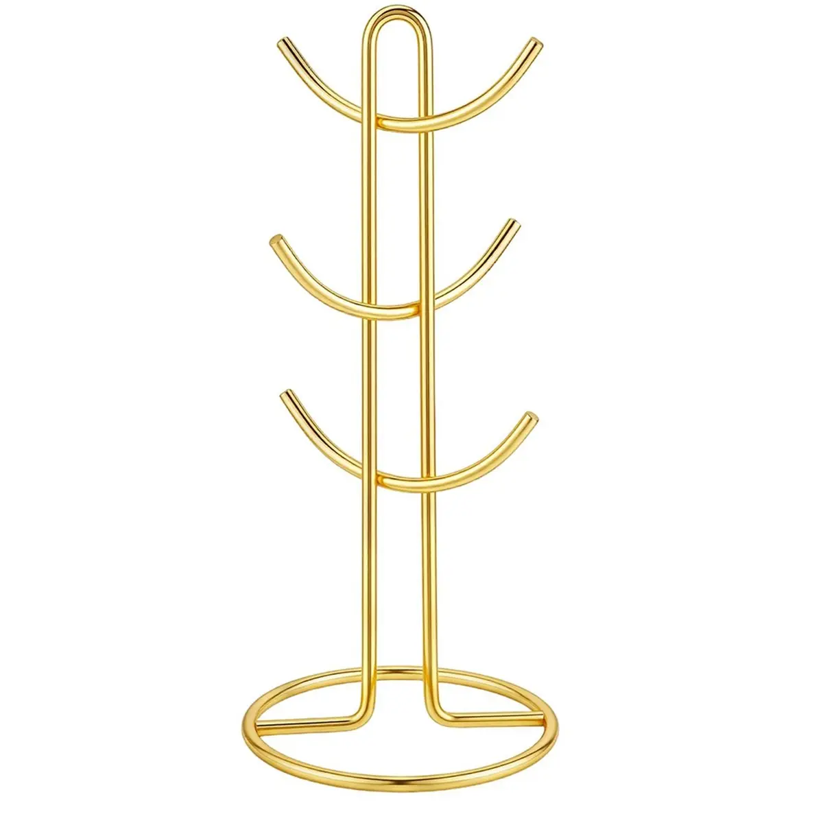 【New Hot】 Iron Coffee Mug Holder Tree with 6 Hooks, Space-Saving and Elegant Design for Kitchen Organization