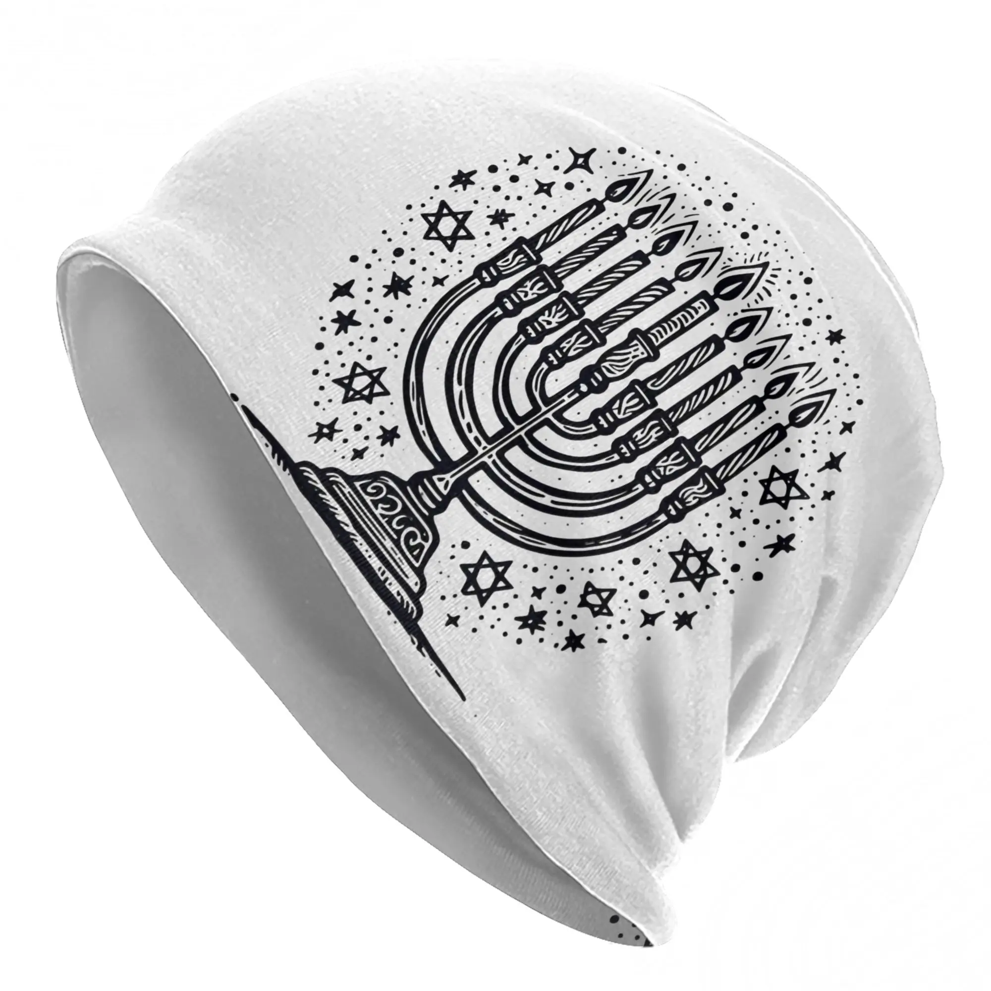 Hanukkah Chanukah Caps Hanukkiah Hip Hop Autumn Winter Outdoor Skullies Beanies Hat Spring Warm Thermal Elastic Bonnet Hats
