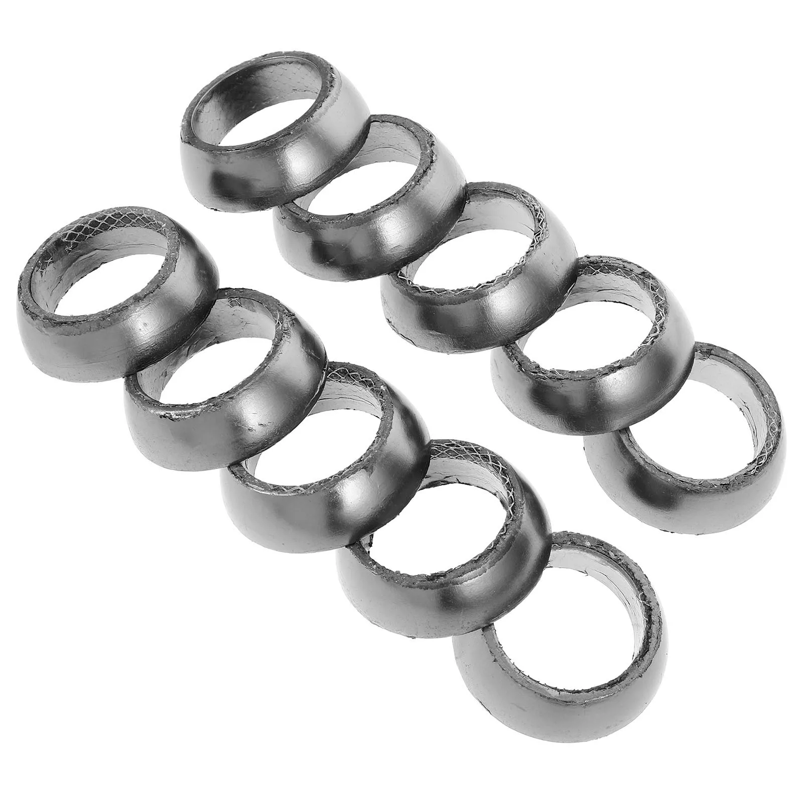 

10pcs Exhaust Pipe Gasket Seal Bike Donut Manifold Metal Motorcycle Seals Scooter Tricycle Leak Proof Noise for Electric