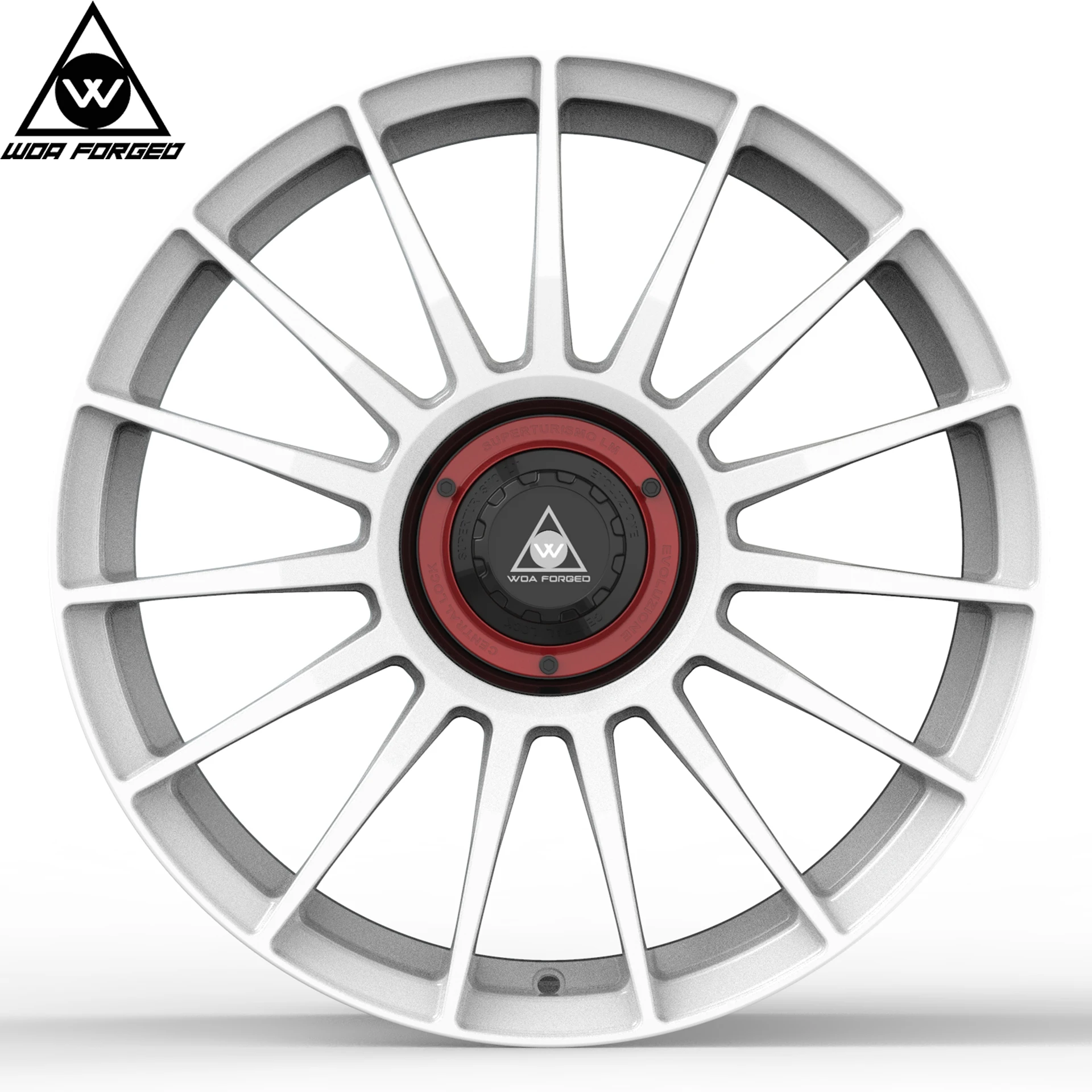 

WOA FORGED Custom Multi Spoke Aluminum Alloy Lightweight White Forged Passenger Car Wheel Racing Rim for oz Racing 5x114.3