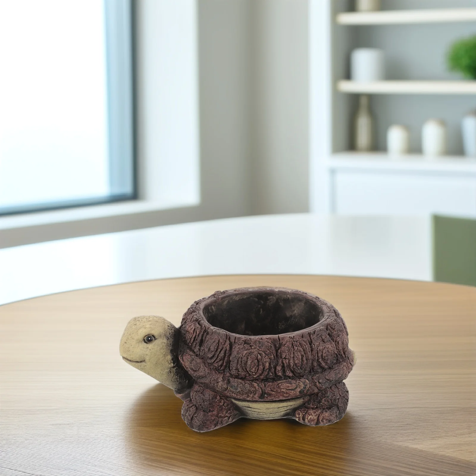 

Turtle Flower Pot Resin Cartoon Animal Planter for Succulents Plants Outdoor Garden Home Decor Lightweight Compact Size