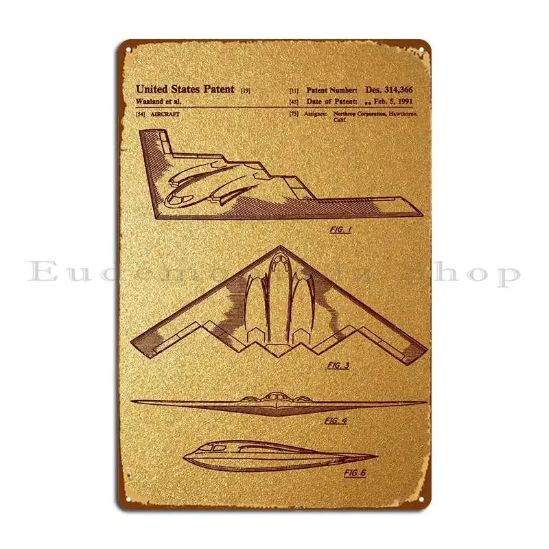17 B2 Bomber Patent Metal Sign Rusty Designing Classic Cinema Garage Tin Sign Poster