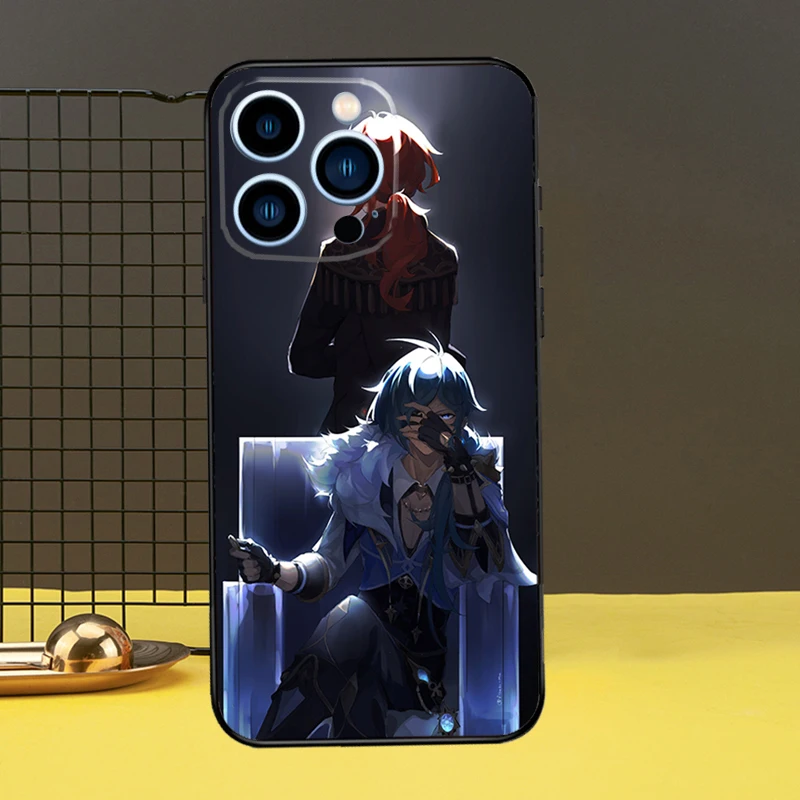 Kaeya and Diluc Genshin Impact Phone Case For iPhone 15 14 13 12 11 Pro Max X XR XS Max 7 8 Plus 12 13 Mini Back Cover