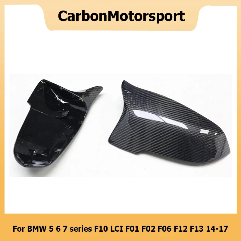 Add on/Replace OEM/OX Horn Carbon Fiber Side Door Mirror Cover For BMW 5 6 7 Series F10 14-17 F01 F02 13-15 F06 F12 F13 16-ON