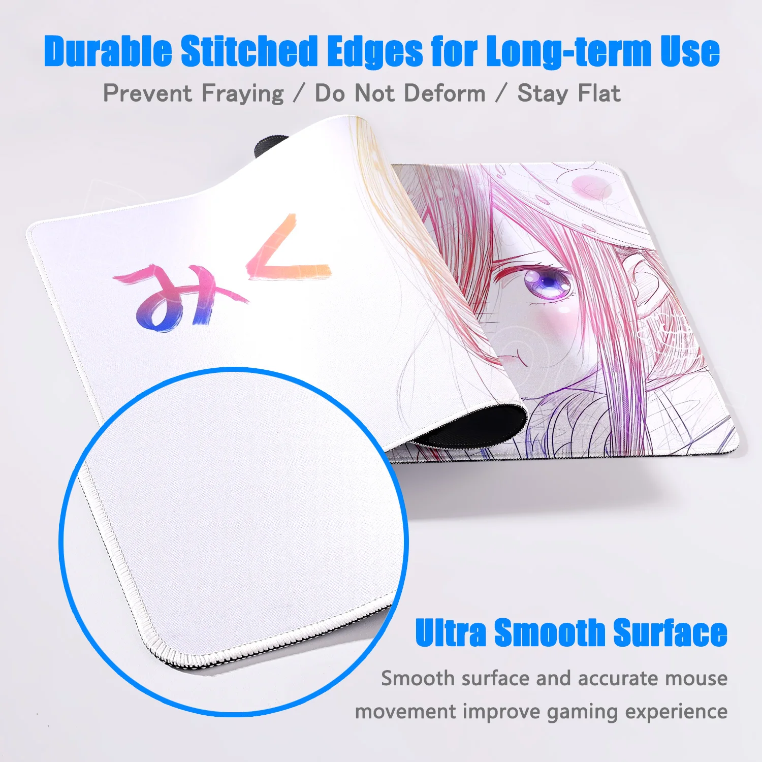 لوحة ماوس فنية برسم ميكو ناكانو لوحة ماوس فتاة جميلة أنيمي الخماسية المثالية XXL لوحة مفاتيح الكمبيوتر حصيرة مكتبية #4