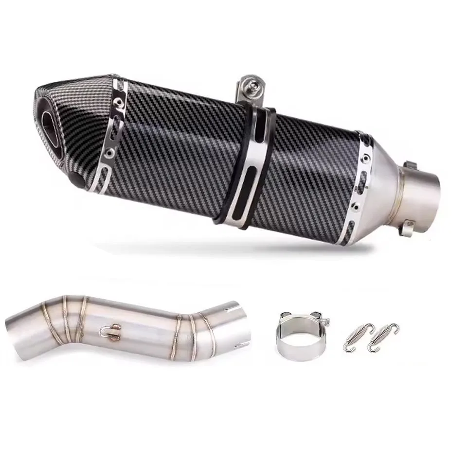 

For Honda CBR500R CBR400R CB500F 2016-2023 Escape Motorcycle Exhaust System Mid Link Pipe With 51MM Slip-On Black Muffler Pipe