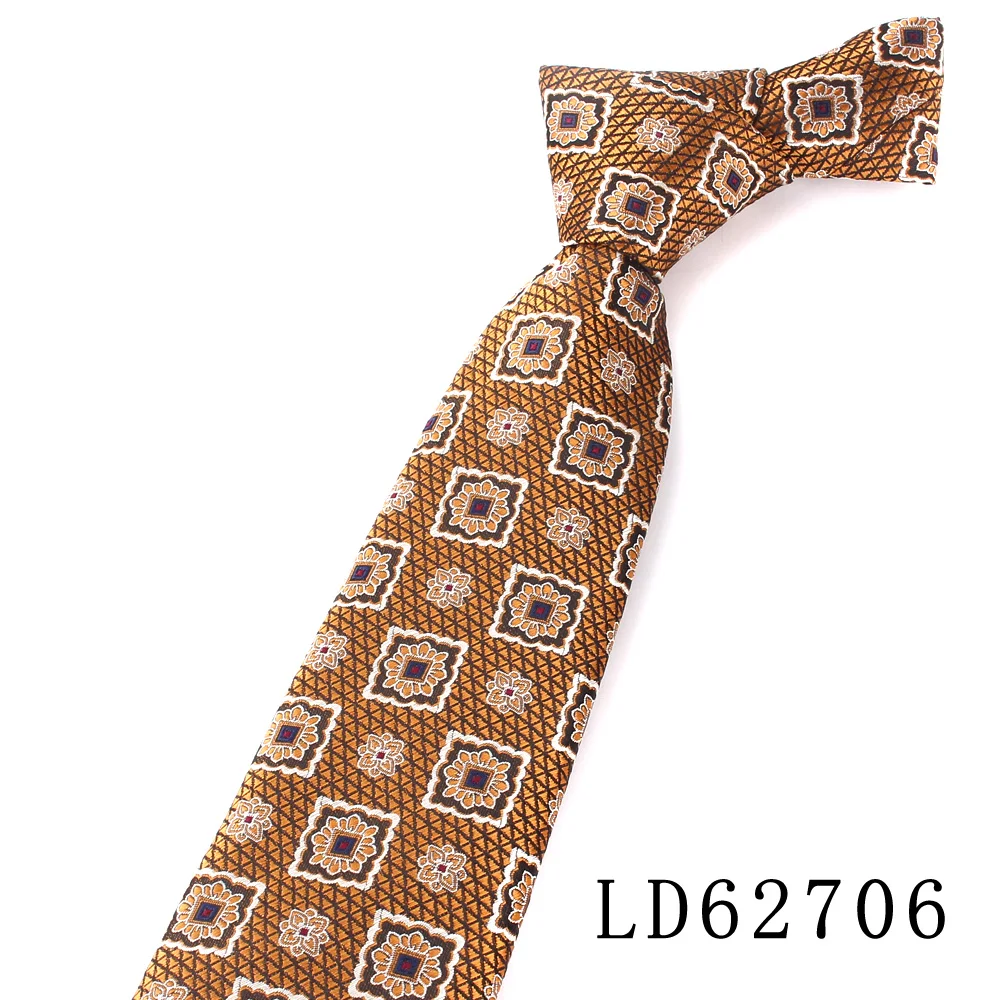 Orange Braune Krawatten für Männer und Frauen, Anzug, gestreifte Krawatte für Party, Business, klassische Paisley-Krawatten, Hochzeit, Krawatte, Bräutigam-Geschenke – Detail 28