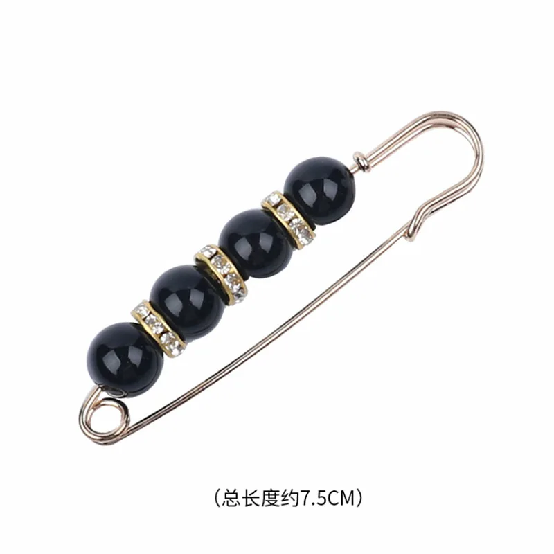 Pearls Pin Brooch for Women Waist Tighting Clip Safety Pin Brooch Sweater Cardigan Buckle Brooches Jewelry Safety Pin Belt Gift