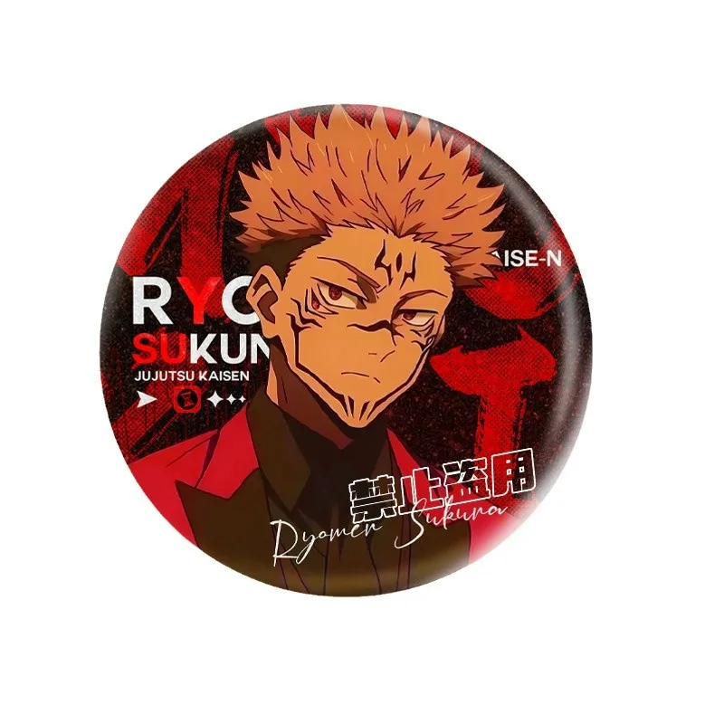 

58mm/75mm Anime Jujutsu Kaisen Double Flash Badge Gojo Satoru/Geto Suguru ACG Goods Bag Pendant Decoration Favorite Gift