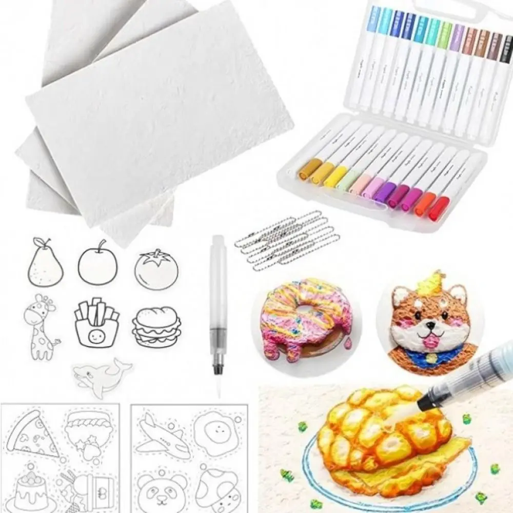

Blank Painting Paper DIY Magic Puffy Paint With Easel Sponge Texture 3D Drawing Magic Canvas Handicraft Foam Texture 3D Effect