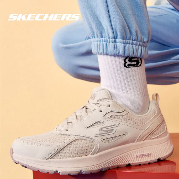 Skechers Womens 128075‑NAT Natural Color Running Shoes Breathable Mesh Lightweight Comfort Walking Casual Couple Sneakers