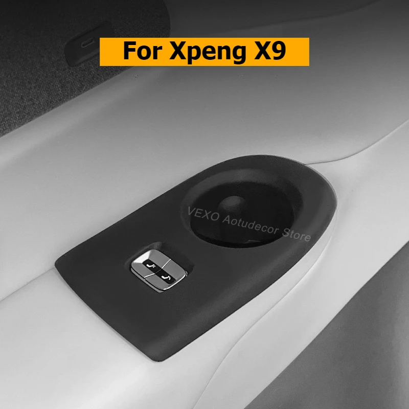 

For Xpeng X9 2024 Central Control Cup Holder Silicone Seat Handle Third Row Storage Box Organizer Cover Interior Car Accessories